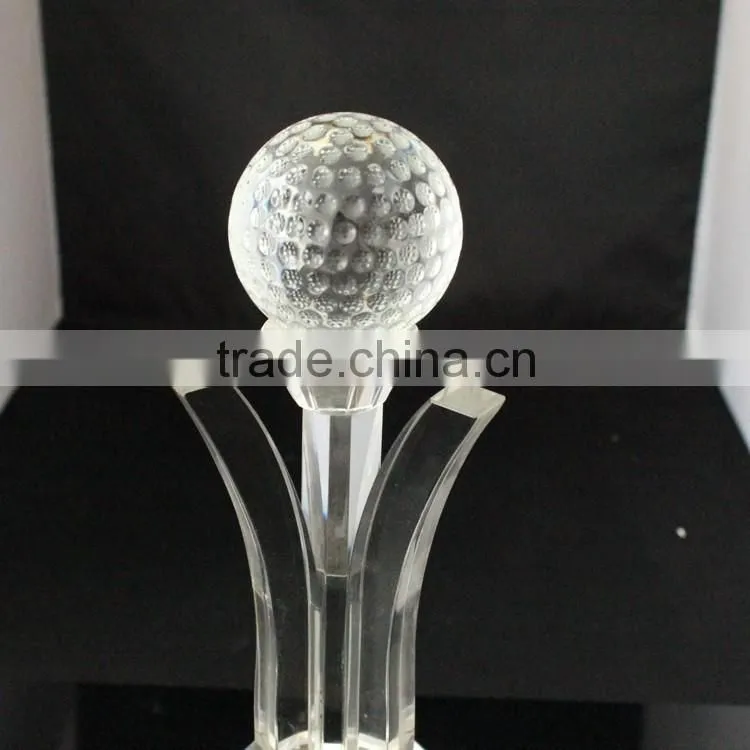 high quality crystal cup trophy with ball