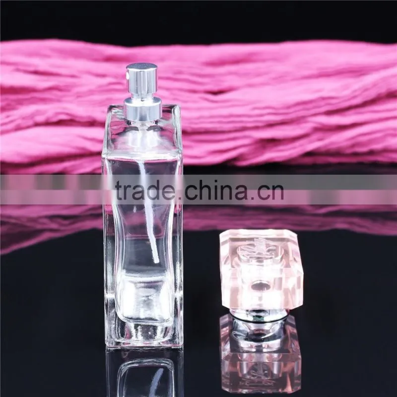 2016 new design wholesale 100ml glass spray perfume bottles