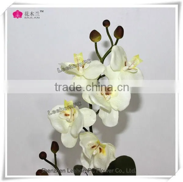 Decorative Orchids in Pot Silk Colorful Flowers For Sale