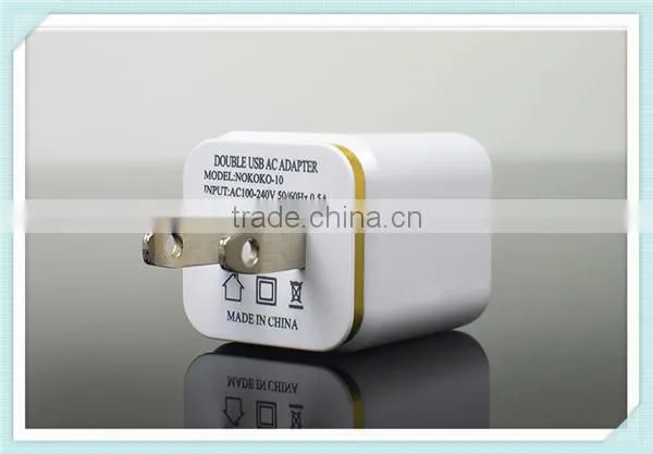 5V 2.1a USA Plug AC Travel Dual USB Wall Charger For iPhone