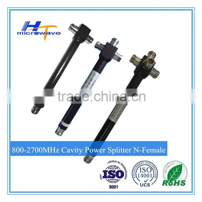 wideband micro wave passive component telecom parts 50 ohm 800-2700 mhz N and DIN type coax splitter
