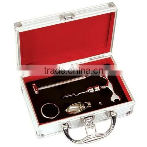 Wine set Corkscrew + Thermometer + wine collar + Wine-Pourer