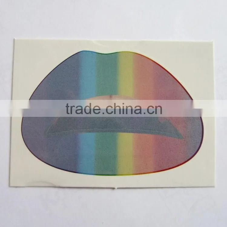 Promotion gift blue mable temporary lip tattoo non removable lip sticker for girls factory
