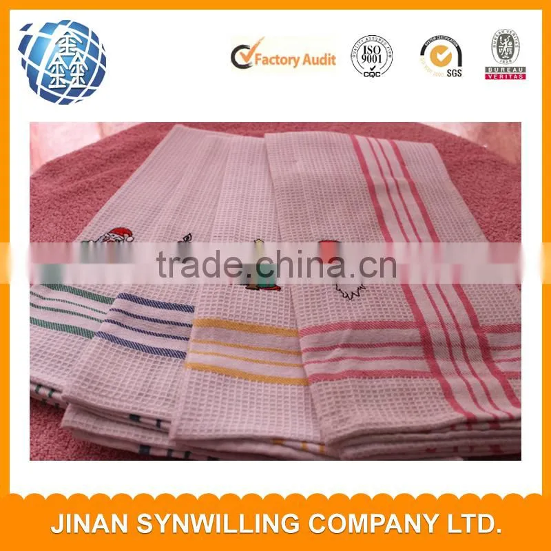 Wholesale cheap 100% Cotton kitchen towels, Embroidery Tea Towel