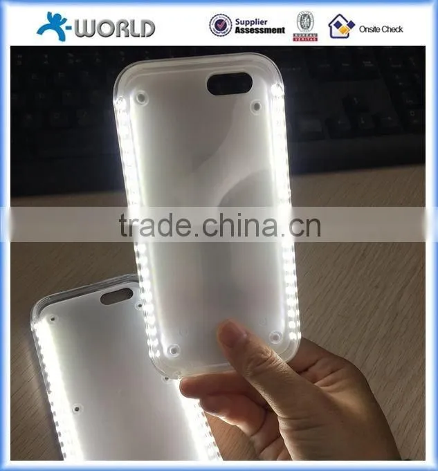 Flashing light selfie use Illuminated LED light up phone case