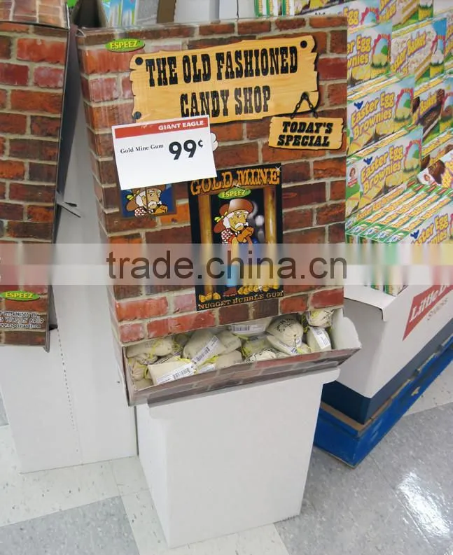 Fashional Design Shop Candy Paper Display paper pallet display standing rack