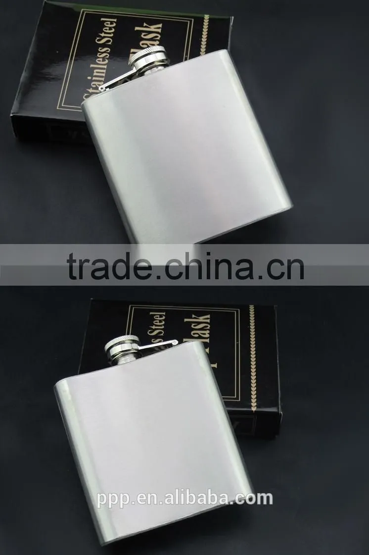 6oz hip flasks for men/ mini metal flask/ standard size hip flask