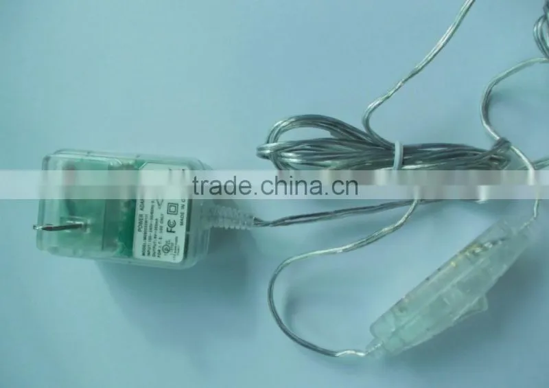 2015 HOT! AC DC 9V 350mA transparent adapter power supply certified with a switch