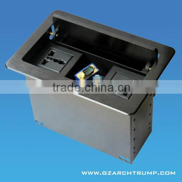 CE RoHS FCC Electric Tabletop Flip Socket for Conference Table