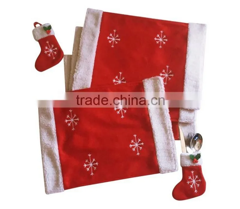 new arrival christmas placemat sets table decrotion accessory dish pat and mats