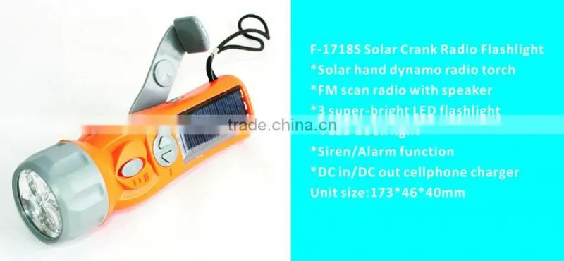 Hot sale emergency radio flashlight,Solar Crank Radio Flashlight