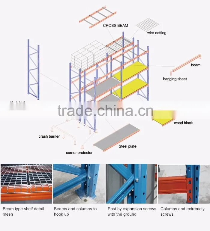 Custom Design Storage Heavy Duty Warehouse Rack Stacking Racking