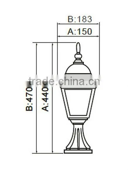 E27 Outdoor Aluminum Pillar Gate Lights DJ-G603