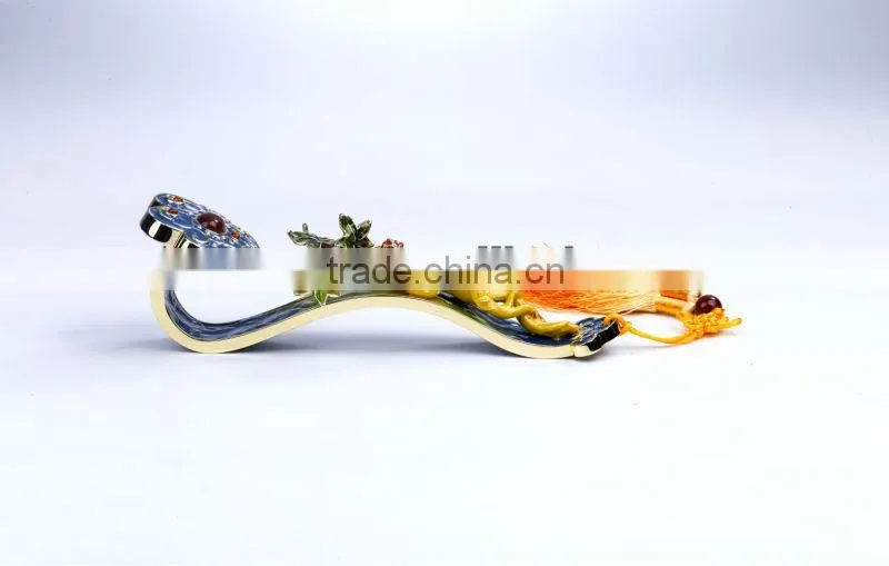 RORO Chinese Trational Wish Ruyi ginseng enamel crystal glass decorative article for home decoration/gift