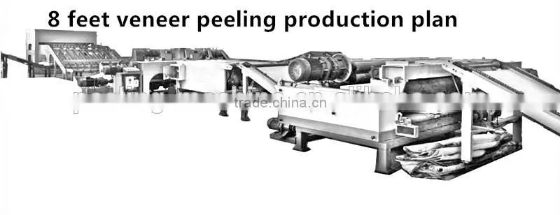2600mm automatic core veneer face veneer log peeler/plywood veneer production line/face veneer machine