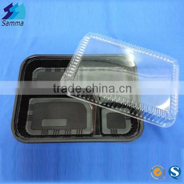 pp plastic food 5-compartment box