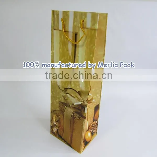 Revel Art Paper Marketplace Bags Single Bottle Paper Wine Assortment Bags