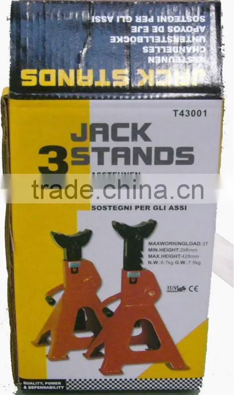Torin CE certified 3ton rachet type double locking automotive jack stand