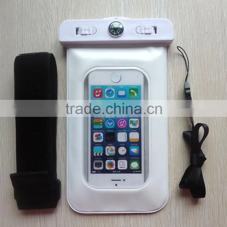 Wholesale Eco-Friendly pvc waterproof mobile bag for iphone 6