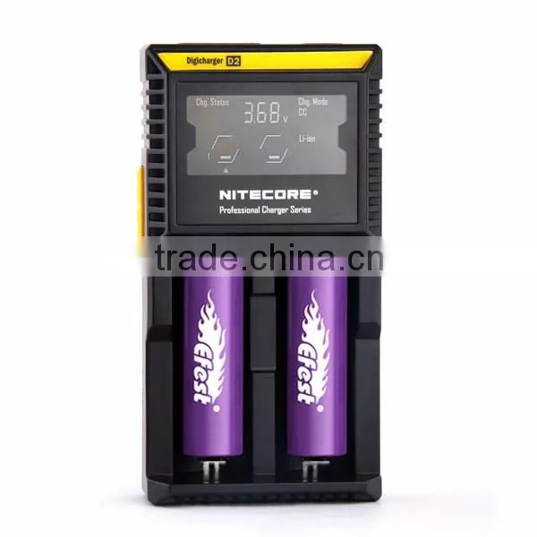 Nitecore D2 charger with LCD screen for universal rechargeable battery charger