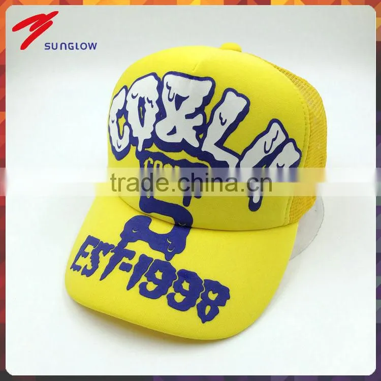 Customized curved bill 5 panel printed trucker mesh cap wholesale