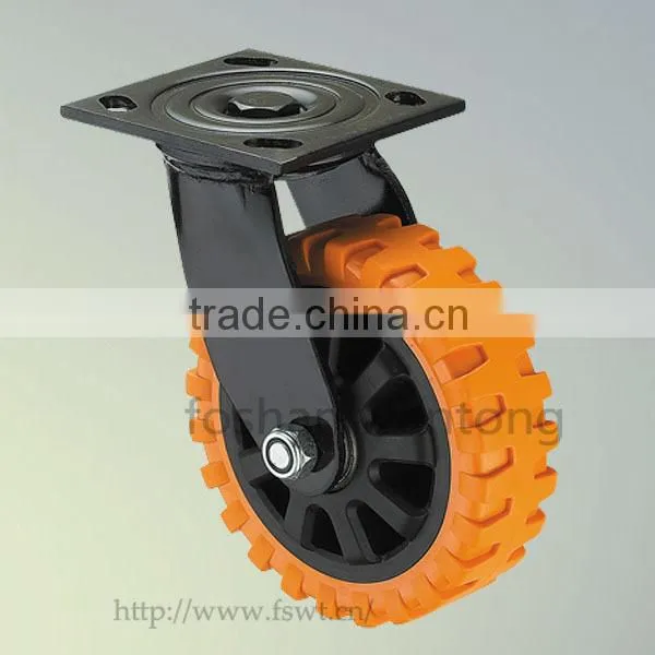 Heavy Duty Hardware 150mm Fixed Polyurethane Casters Wheel