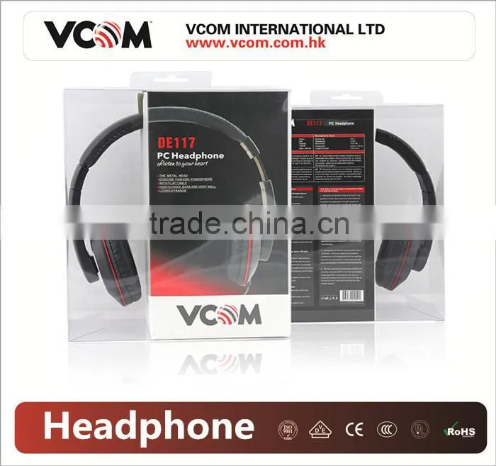VCOM 2015 New Model PC Headphones with Microphone with Factory Price