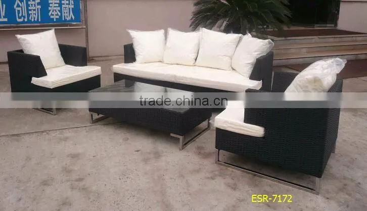 Wicker Sofa Set Furniture Cushioned