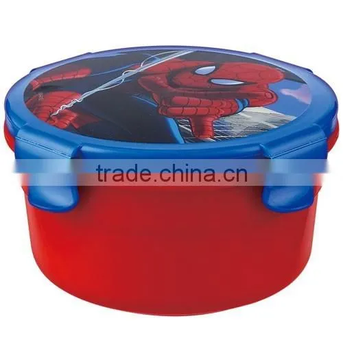 3D Lenticular Printing plastic food storage box, BPA Free Snack Pot, Kids Take Away Container Plastic Food Box