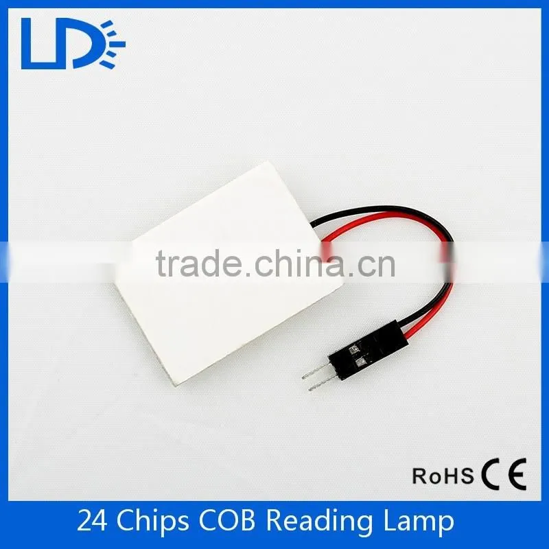5050smd Car interior Lamp DC12V Dome light COB 24 LED auto Panel lamp reading Lights