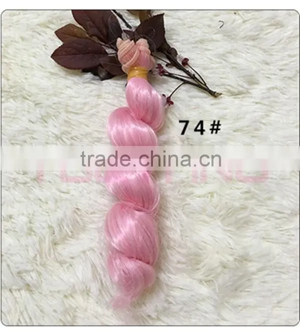 High Temperature Wire Fiber Curly Hair Weft for DIY BJD Doll Hair