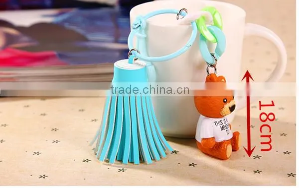 custom soft pvc teddy bear keychain