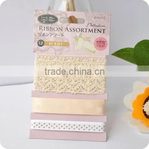 pattern ribbon, grosgrain ribbon , ribbon set , lace , scrapbooking ribbon, ribbon for bowing