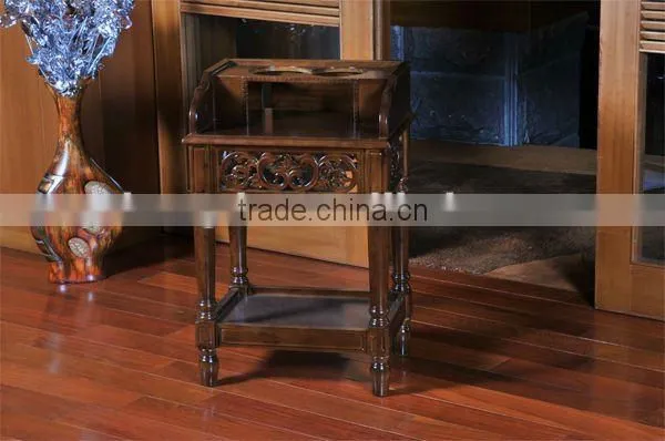 Solid wooden trolley with 3 shelves BD-F