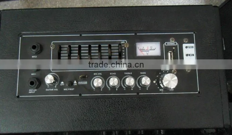 speaker with wooden box