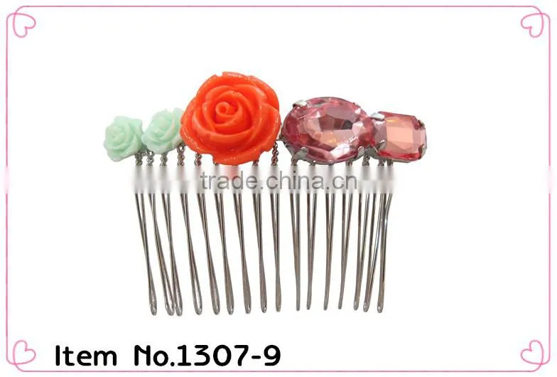 2014 hot sale charm cheap decorative hair combs for girls