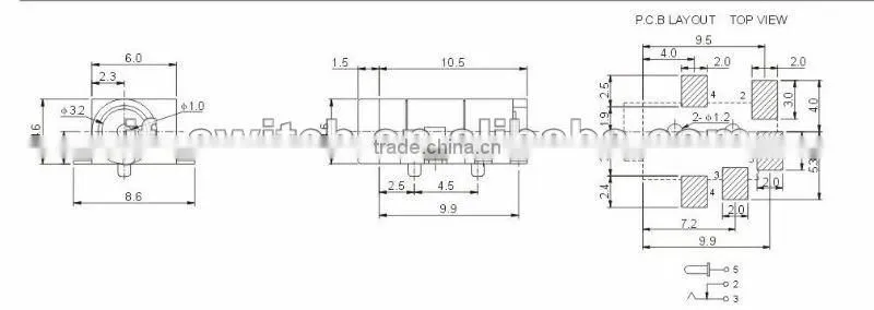 DC-046-SMD 3.0mm power dc jack
