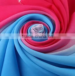 Hot sell high quality polyester plain dyed soft koshibo fabric /75d chiffon fabric for dress,underwear,performer scarf,etc