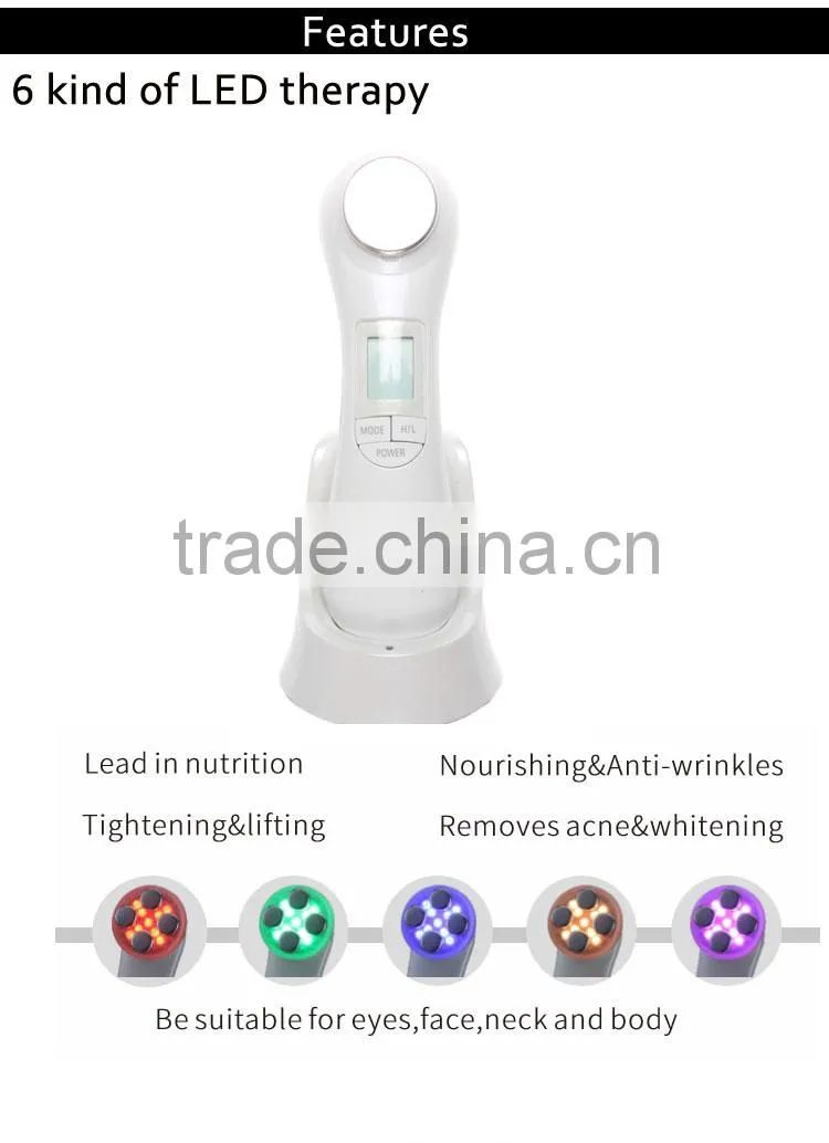 Handheld handheld ultrasonic face lift beauty machine aloe vera face massage cream Black Head Remover
