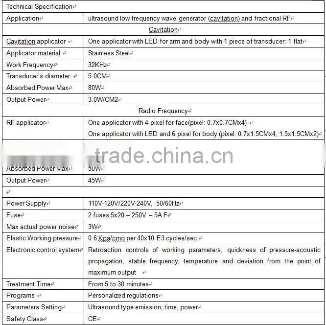 2012 rf cavitation slimming machine with CE&ISO