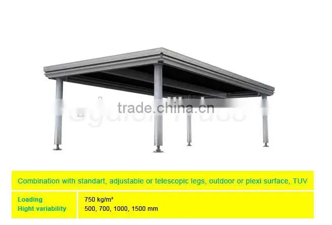 2017 sgaier modular stage square legs 0.6-1m concert stage