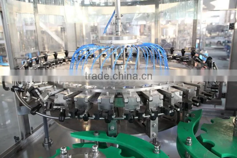 Full automatic soft beverage glass bottling filling and sealing machines