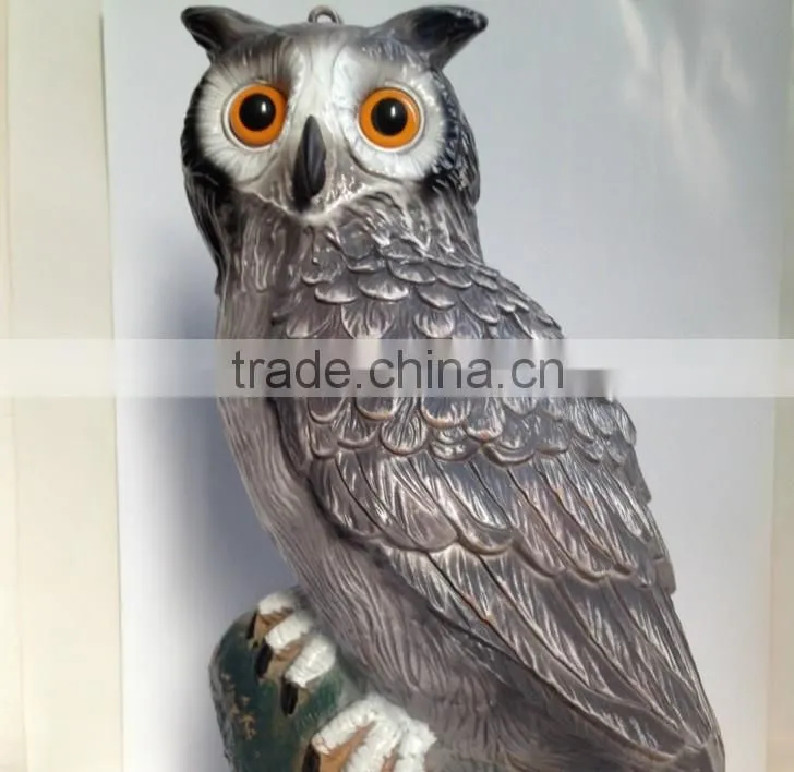 OEM blow molding plastic owl hunting decoys,owl decoration.