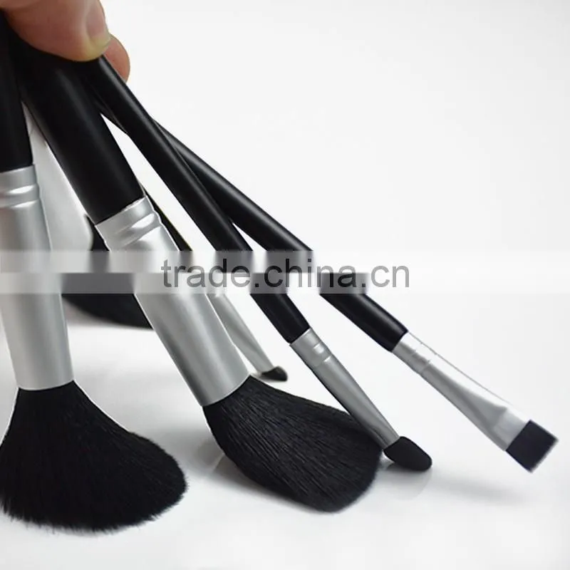Synthetic Hair Brush Material Black Plastic Handle Material cosmetic makeup