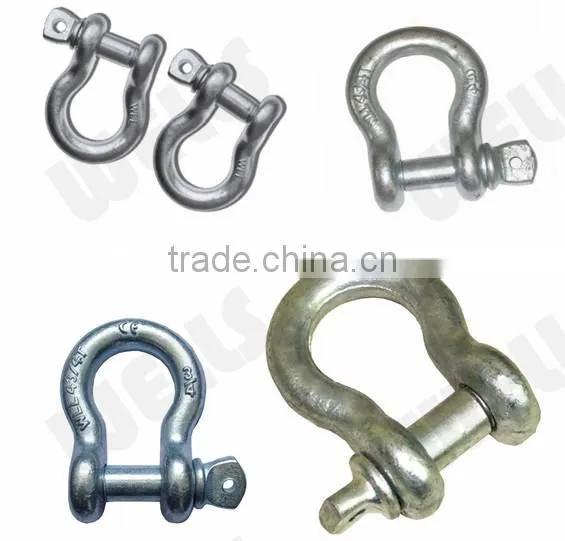 Alloy steel Galvanized Forged Bow Shackle BS3032