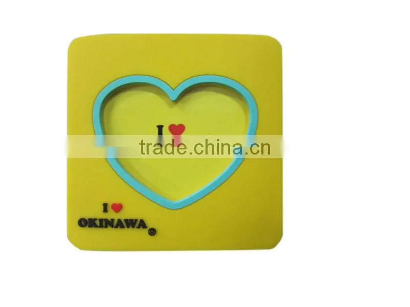 Magnetic Mini Heart Shape PVC Photo Frame