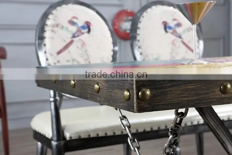 New!!casual iron coffee table with Themed restaurant