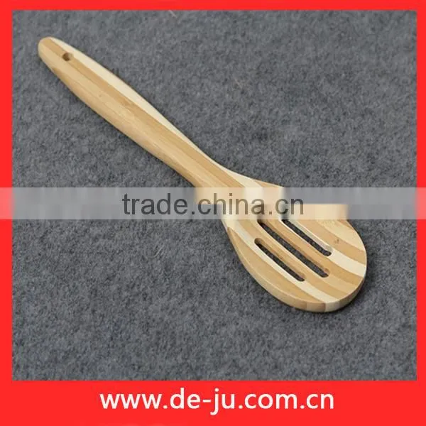 Eco Friendly Bamboo Bottom Hollow Teeth Spatula Big Spoon