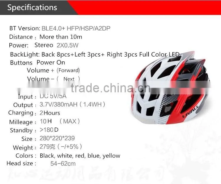 New Arrival Intelligent Bicycle Helmet Smart Cycling Helmet With BT/Microphone/LED Light/Camera Best Bicycle Helmet