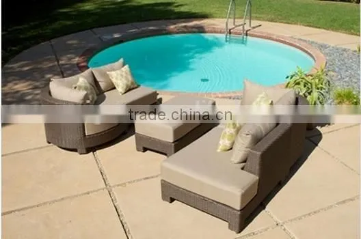 2017 Simple design strong chaise synthetic rattan modern armless chairs